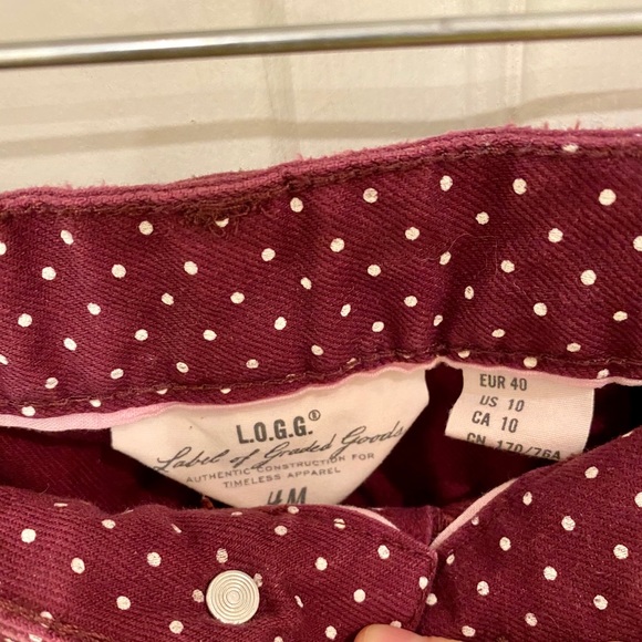 Polka dot denim mini skirt - Picture 4 of 4